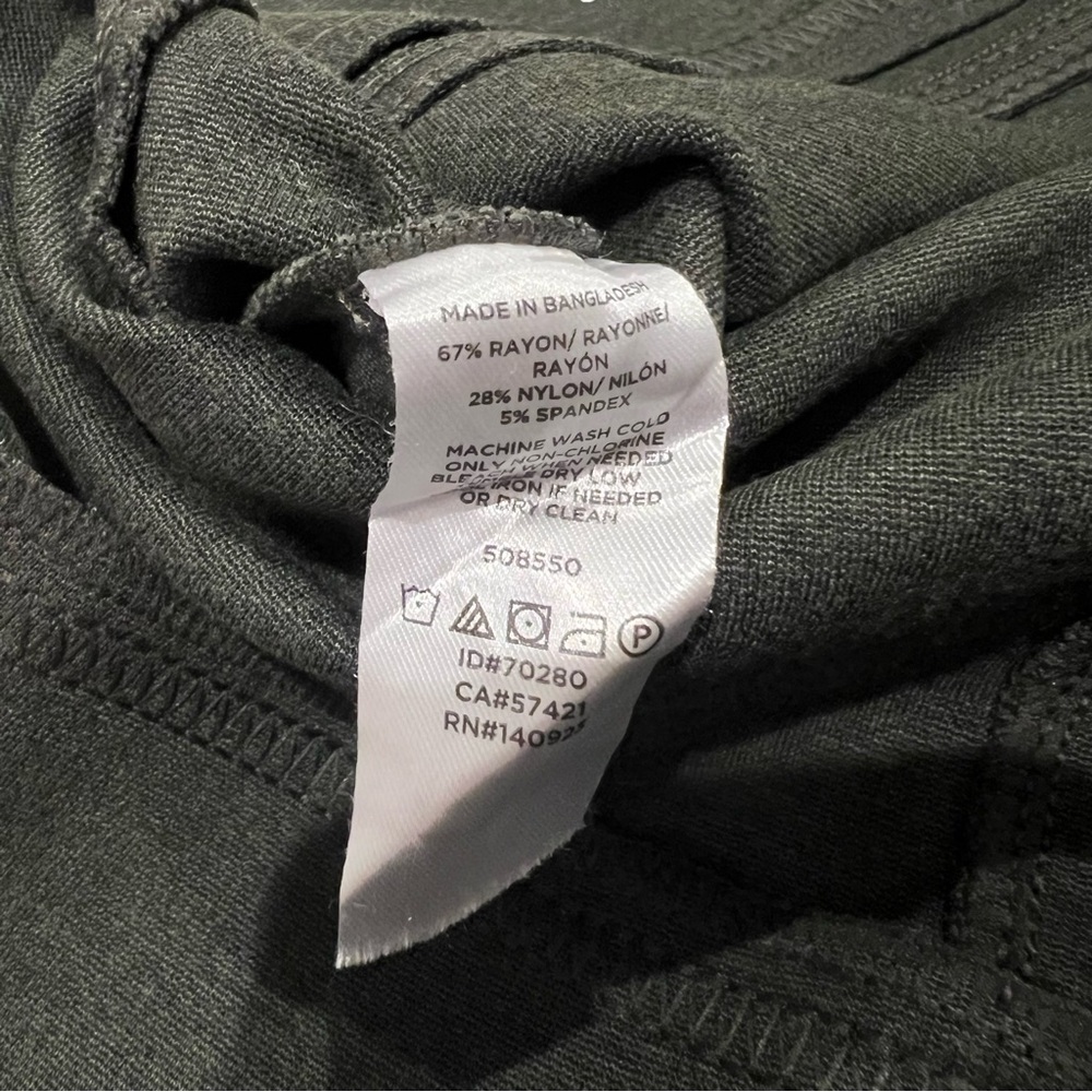 LOFT | Heather Green Pull-On Stretch Waist Full Length Leggings - Picture 3 of 4